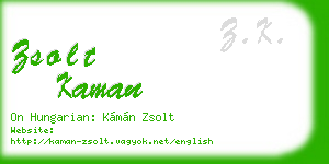 zsolt kaman business card